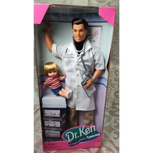 Barbie Dr. Ken & Little Patient Tommy Dolls Pediatrician NRFB Mattel New